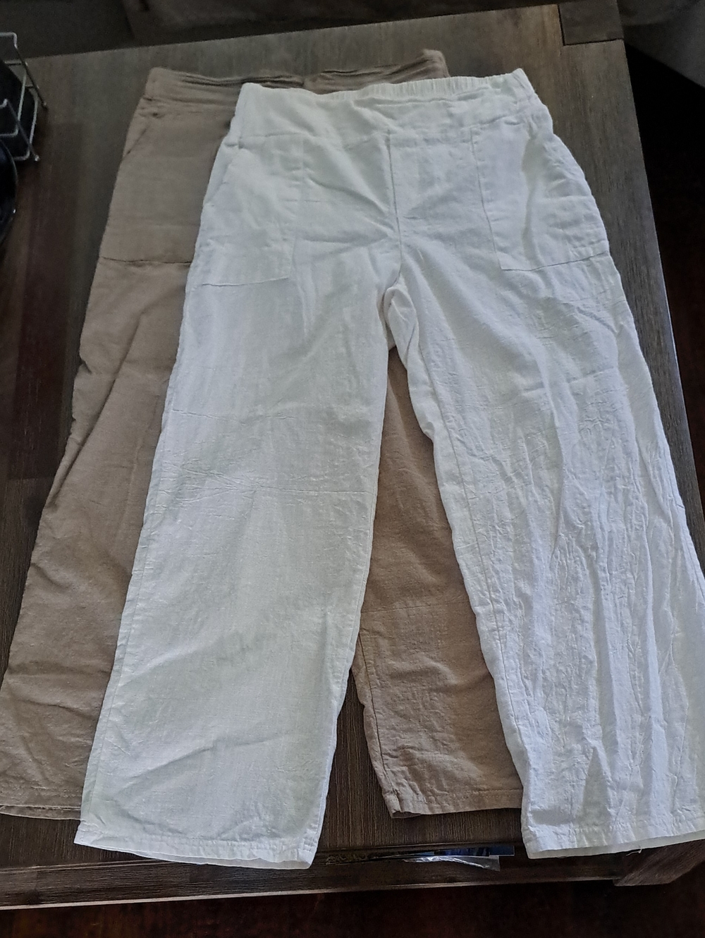 Women’s Linen Pants Bundle - White & Khaki